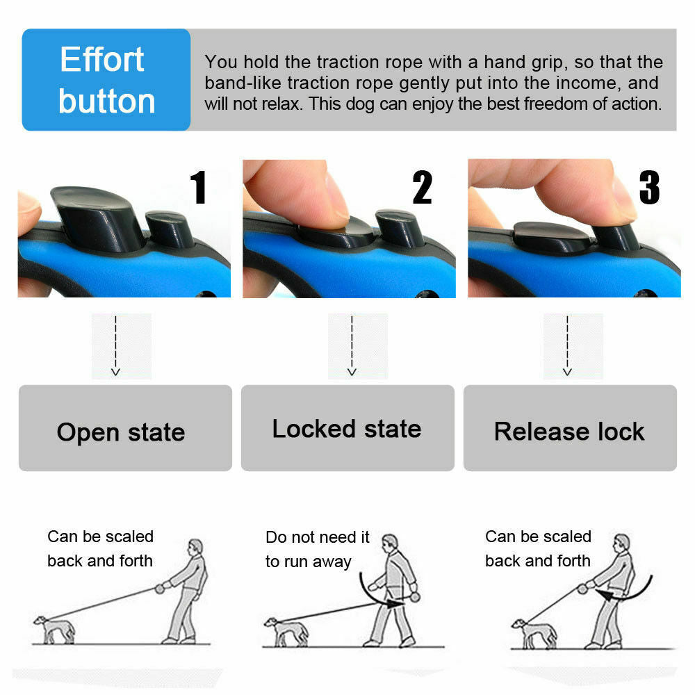 WalkFree™ Retractable Dog Leash – 16.5 FT Auto Walking Lead