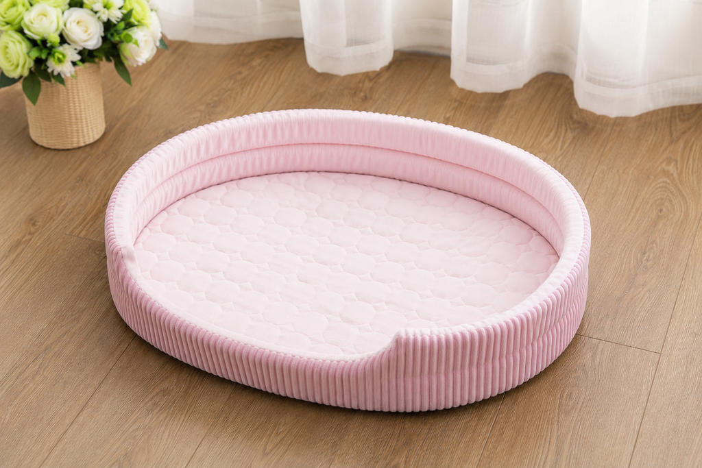 Cooling Pet Bed with Ice Silk Mat for All Seasons