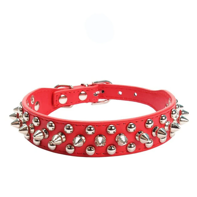 SpikeStyle™ Studded Leather Dog Collar – Adjustable (S–L)