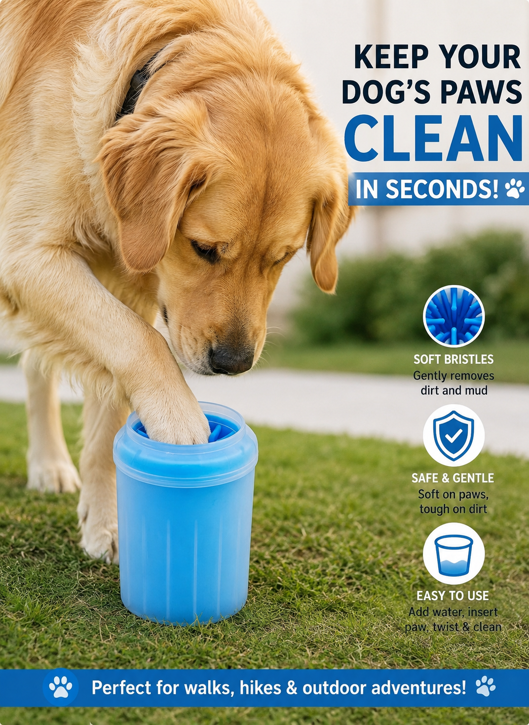 Dog Paw Cleaning Cup - Portable Soft Silicone Washer